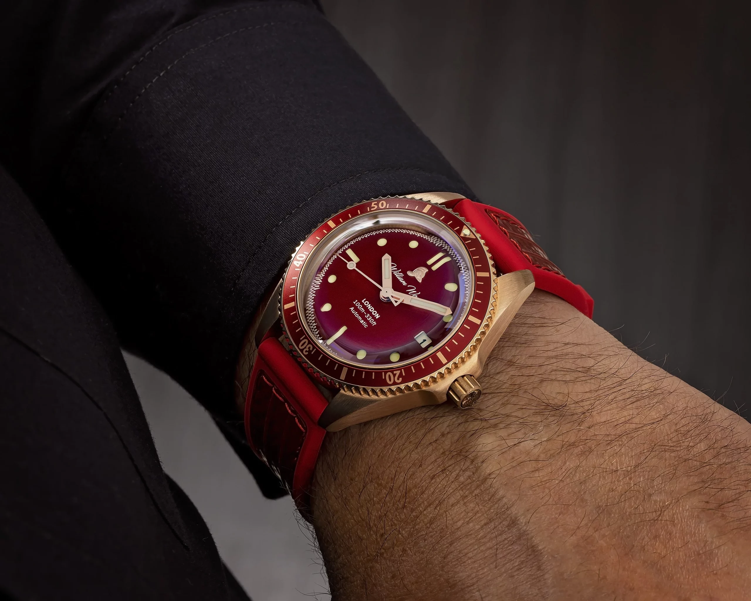 Retro Womens 18K Pink Gold Diamond & Ruby Watch with Full Bracelet:  ashlandwatches.com