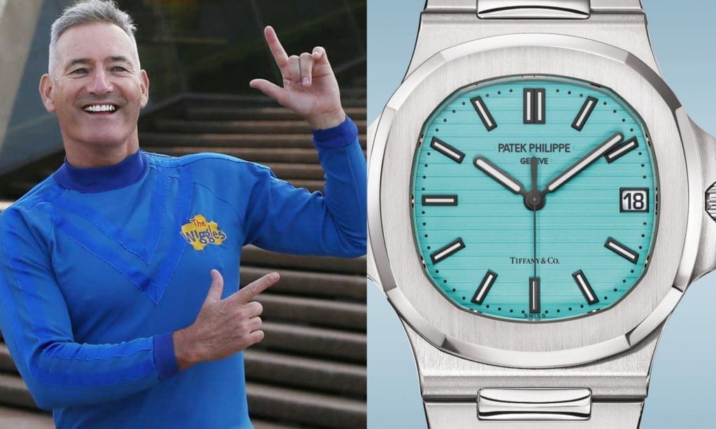 “I promise I don’t have a real Patek.” OK, this is weird, Anthony the Blue Wiggle insists his watches are fake