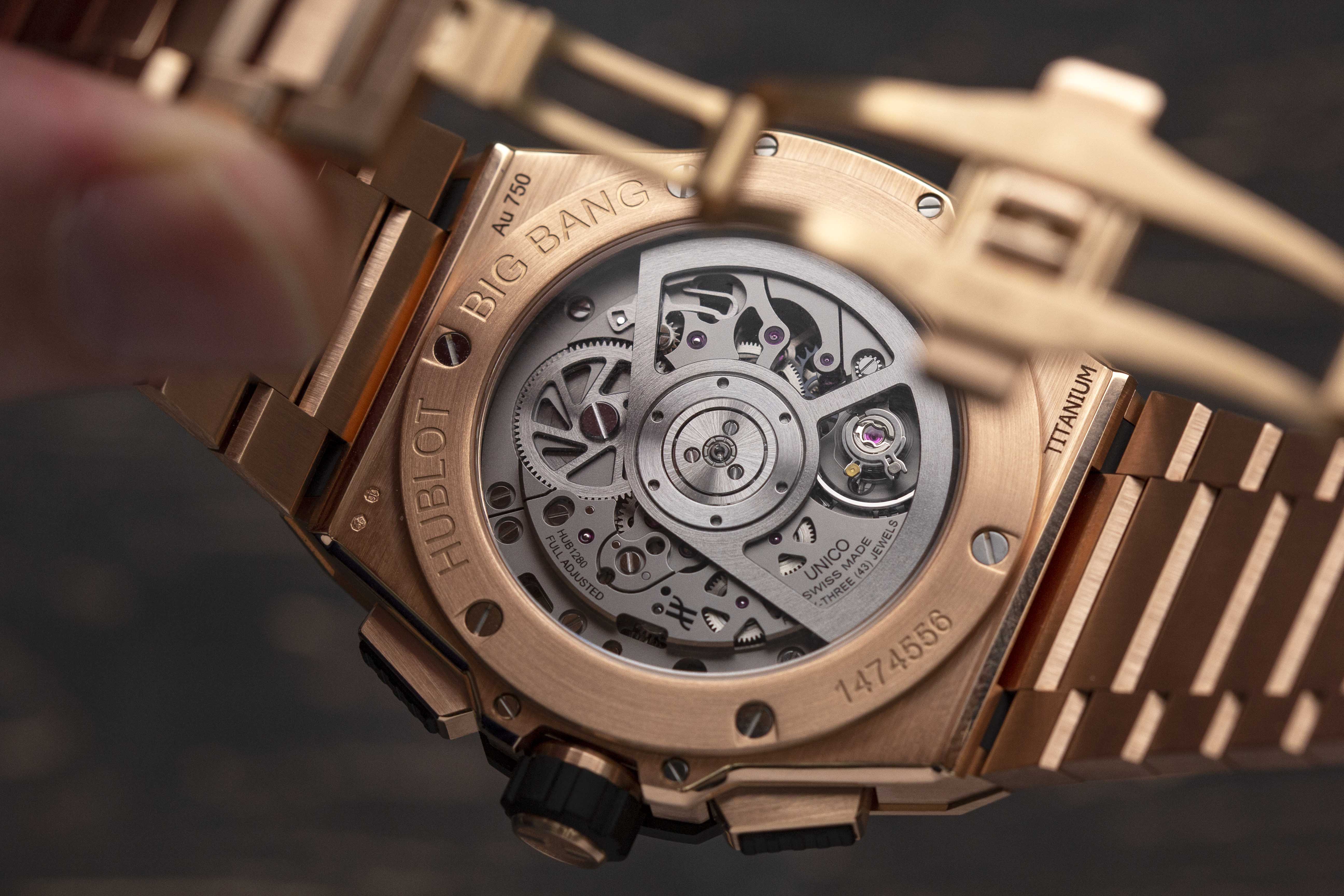 Pre-owned Hublot Big Bang Integrated King Gold Watch