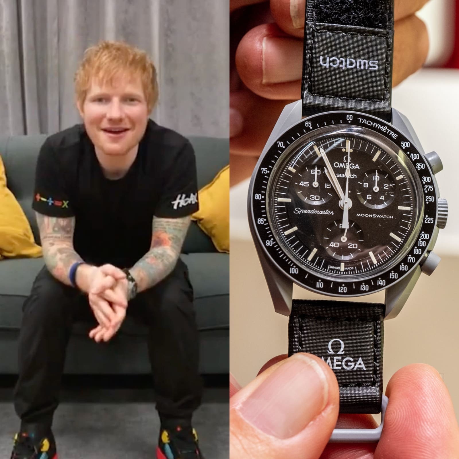 Ed Sheeran shows hardcore watch collectors are also on the MoonSwatch hype train