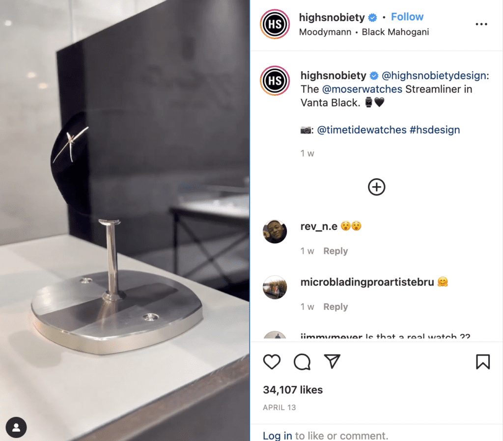 Highsnobiety just reposted our Moser Streamliner Vantablack video, because it is pure voodoo insanity