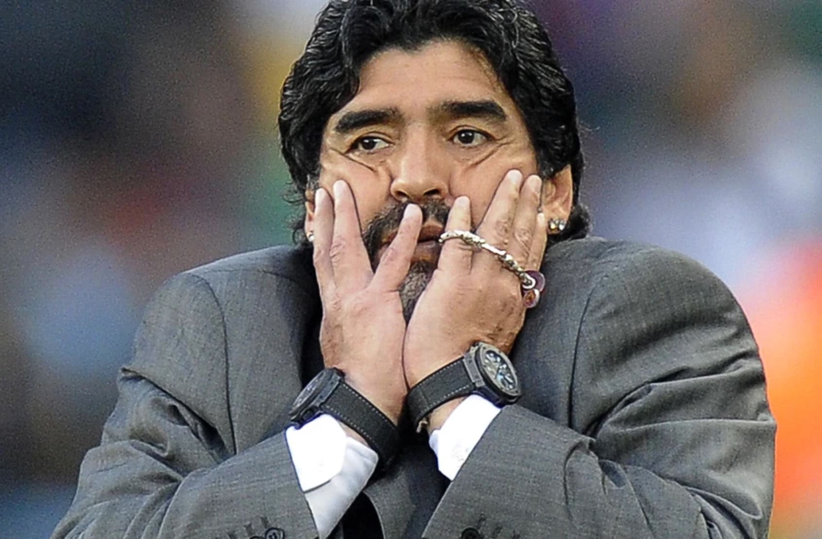Maradona wore two watches