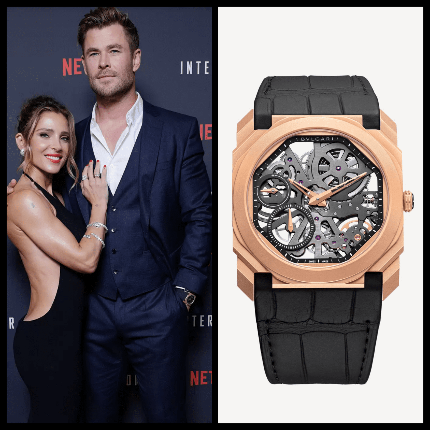 Chris Hemsworth shows how to do the red carpet right with a Bulgari Octo Finissimo Skeleton