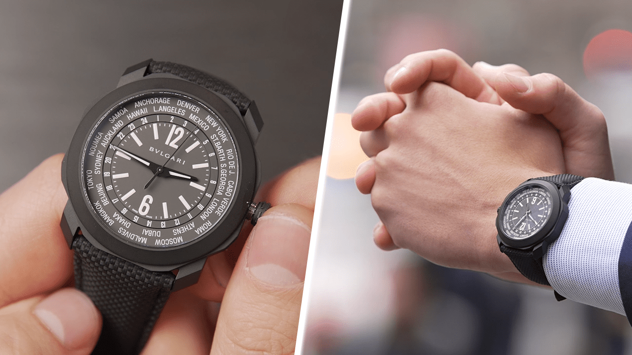 HANDS ON: Jet, set, go with the Bulgari Octo Roma WorldTimer in black DLC