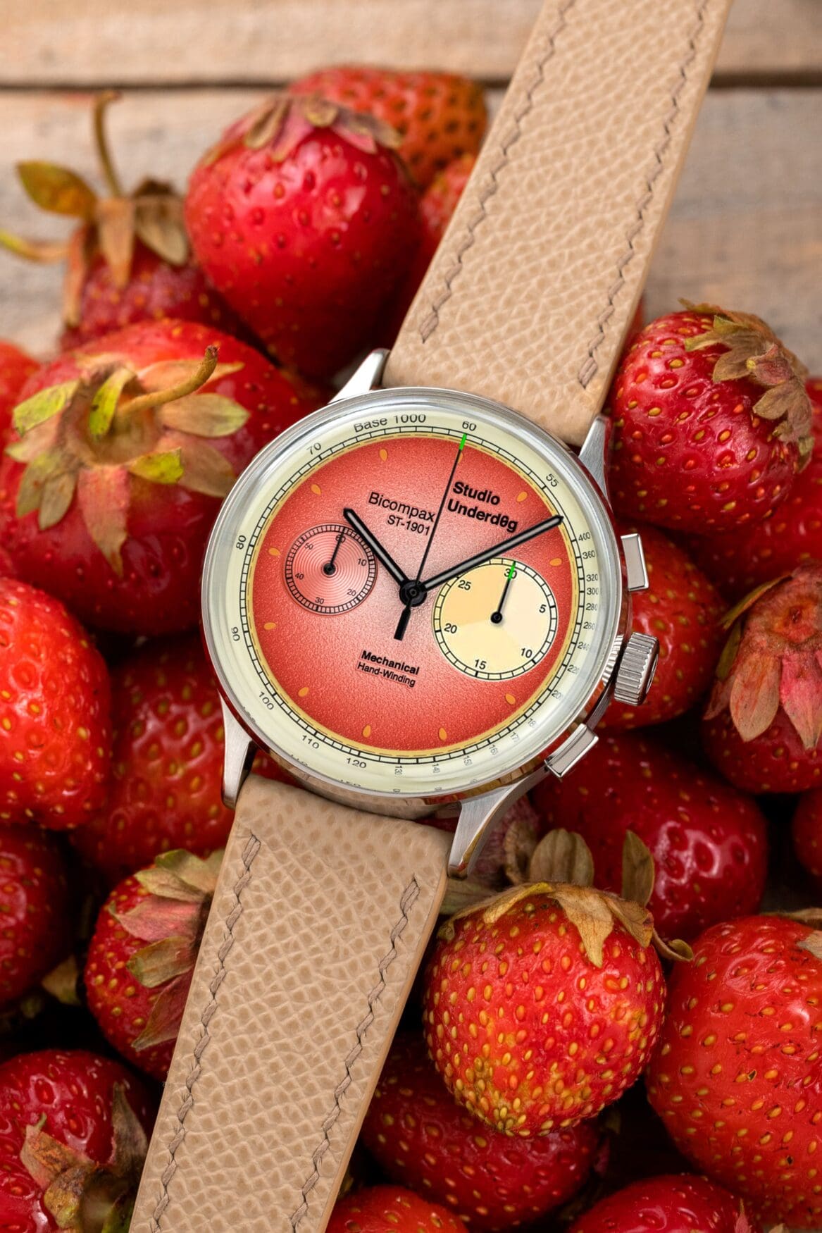 Studio Underd0g unveils Strawberries & Cream Chronograph inspired by Wimbledon snack