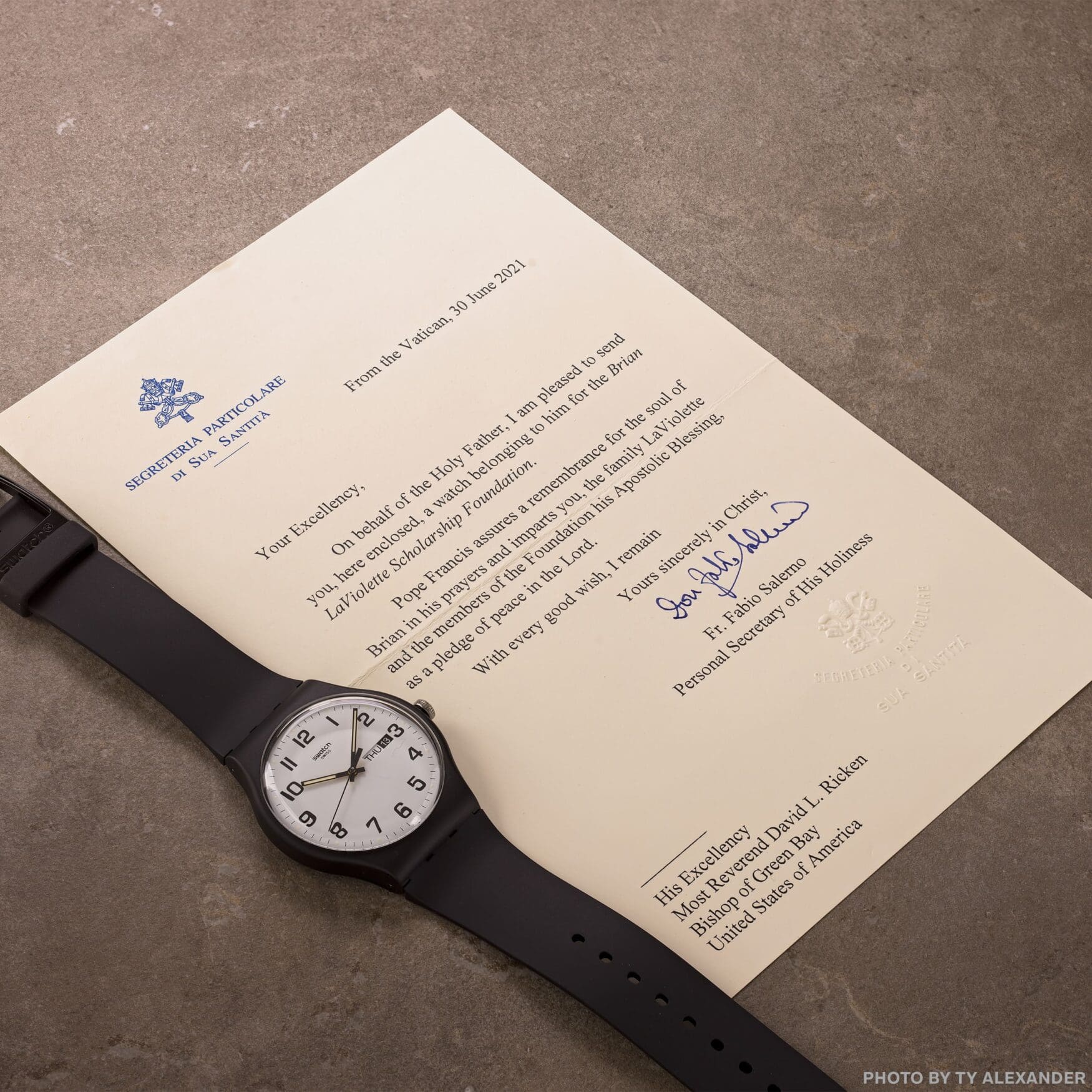 Watches from the Pope, Randall Park, Coach K, Betty White to be auctioned off for charity