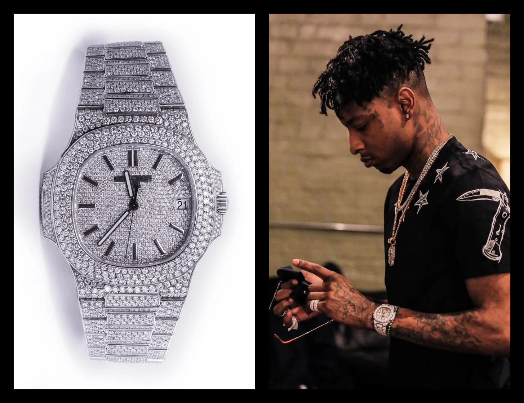 Rich Flex Drake 21 Savage who has the better watch collection