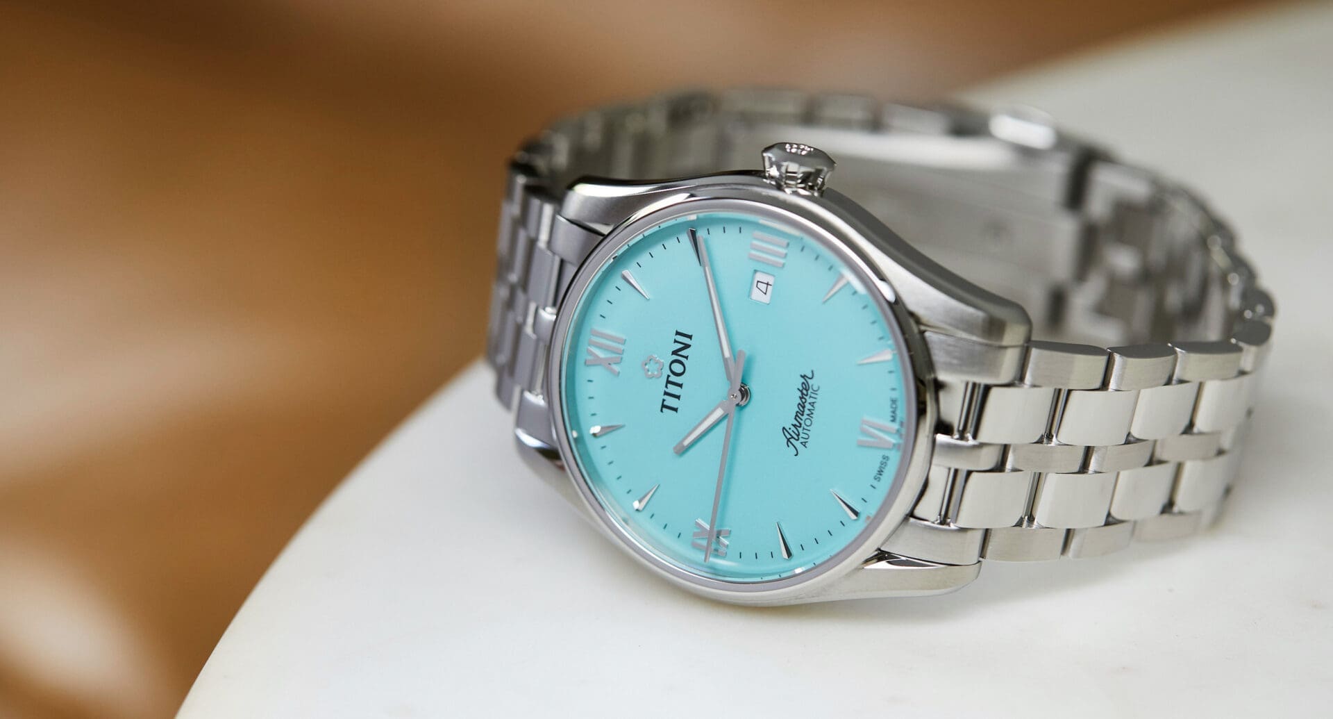 HANDS-ON: The Titoni Airmaster delivers classic vibes and a dial in ‘glacier turquoise’