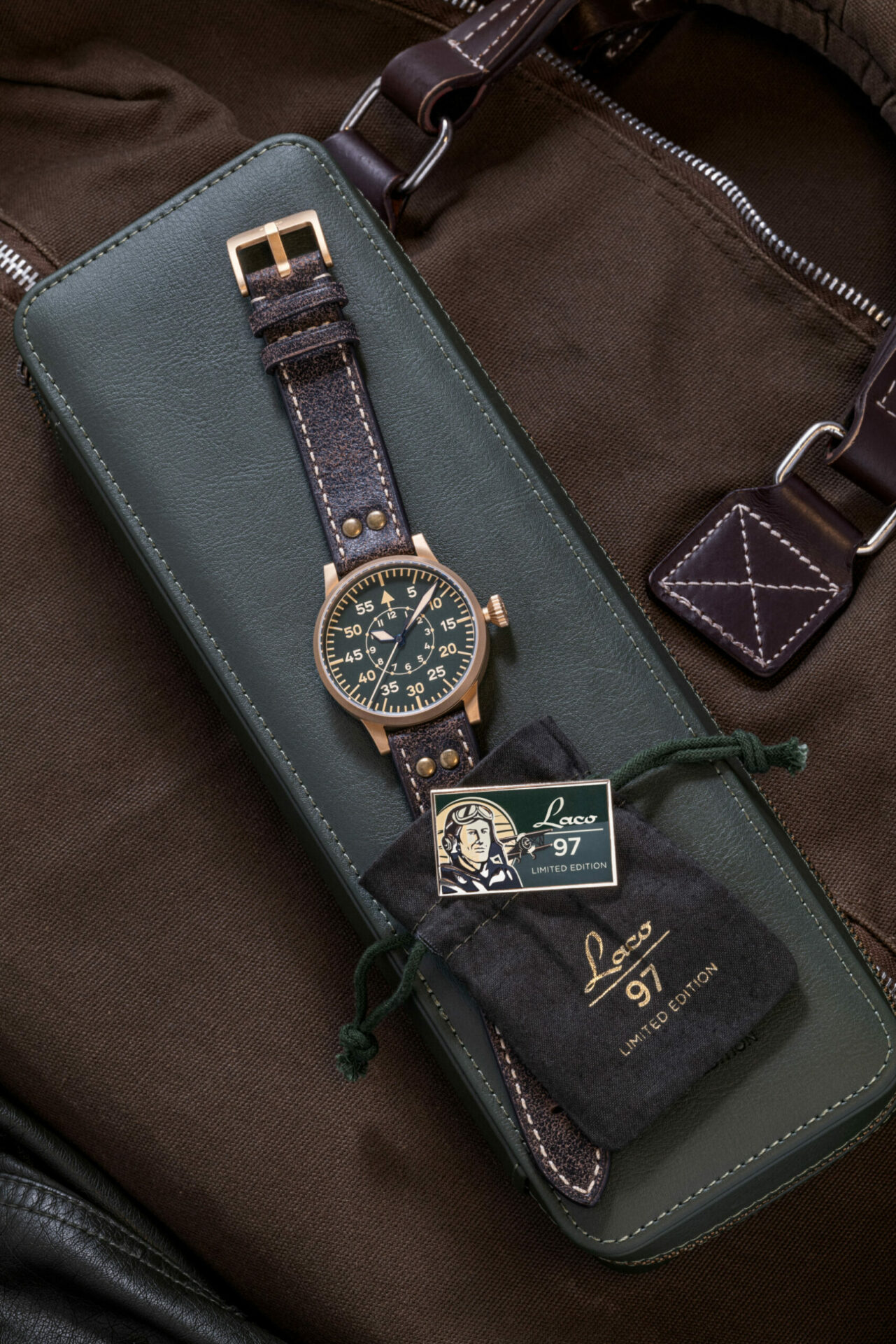 INTRODUCING: The Laco Edition 97 is a classic Type B pilot’s watch in bronze