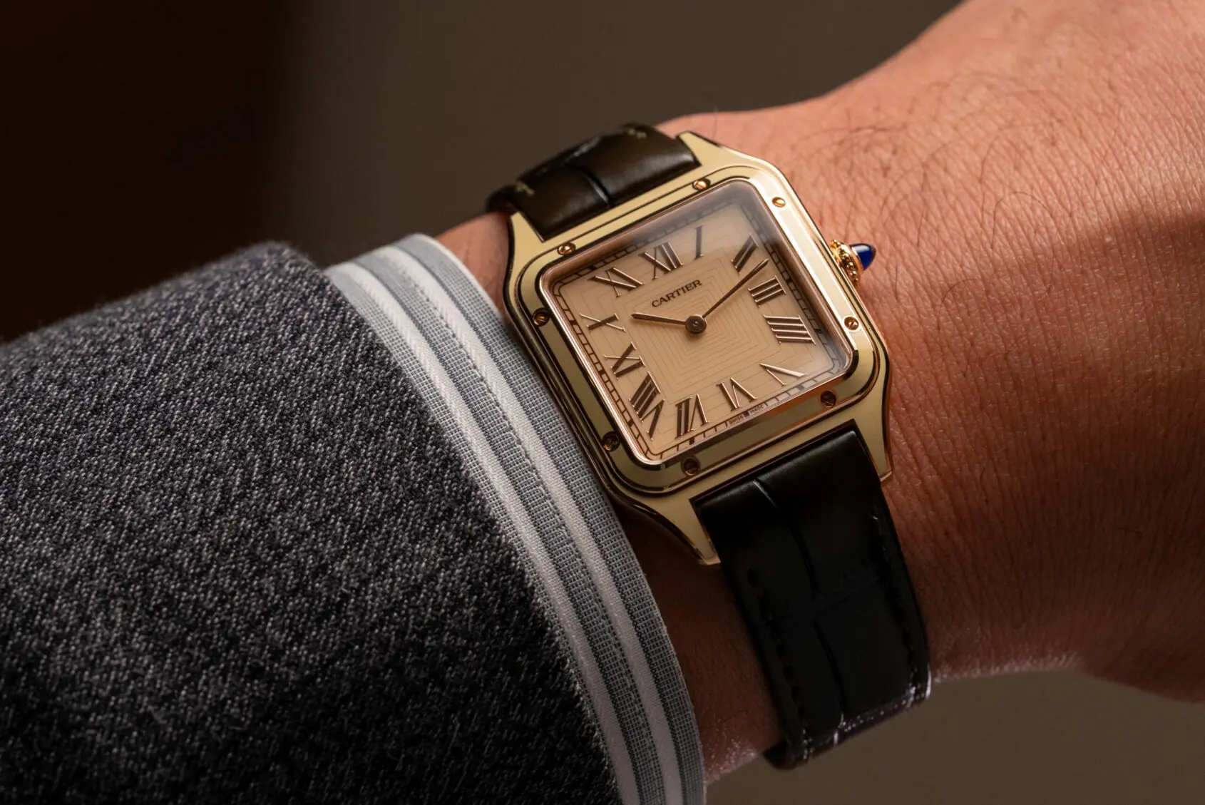 Cartier Santos Dumont Lacquered Rose Gold Watch