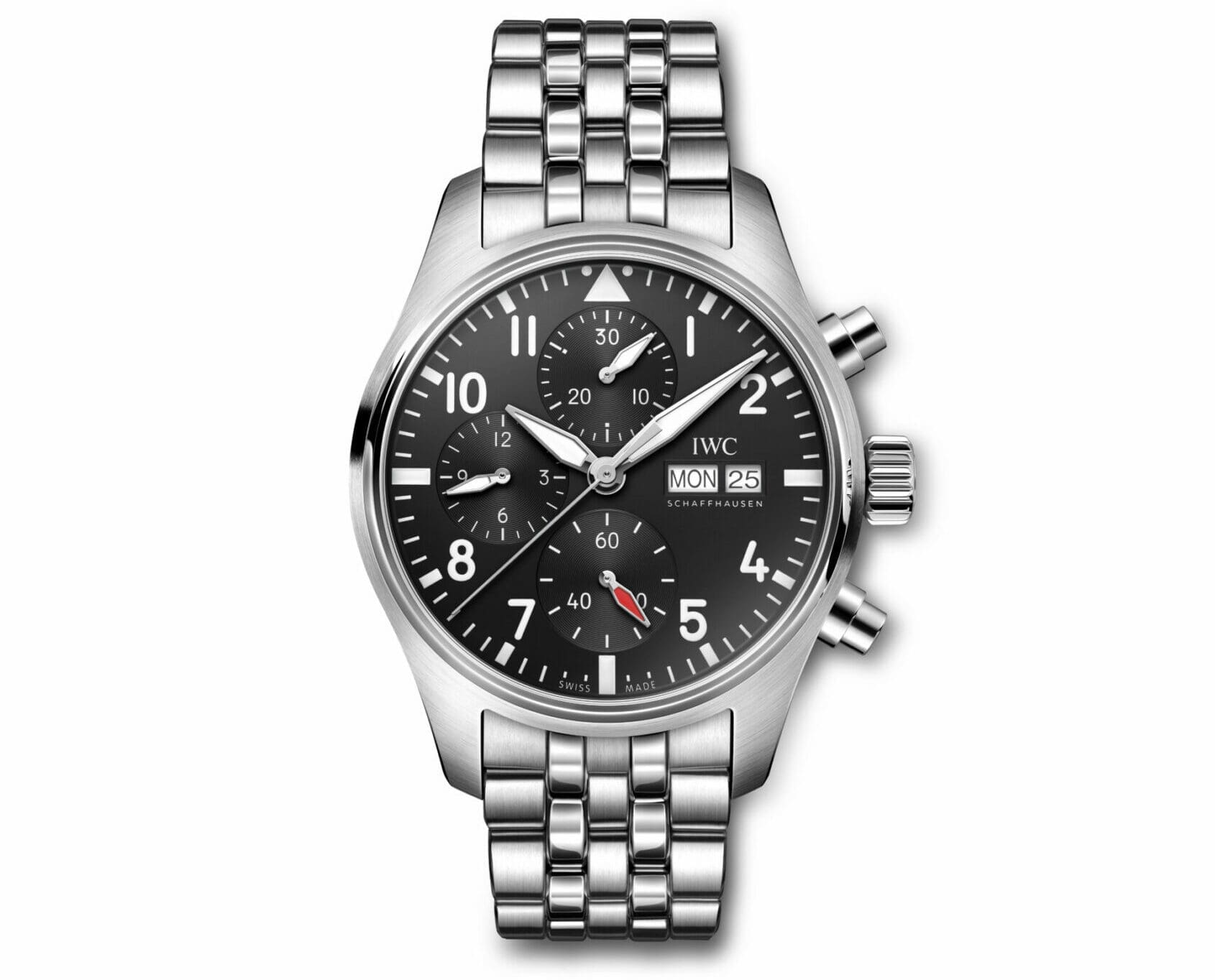 A black dial finally makes its way into the IWC Pilot’s Watch Chronograph 41 collection