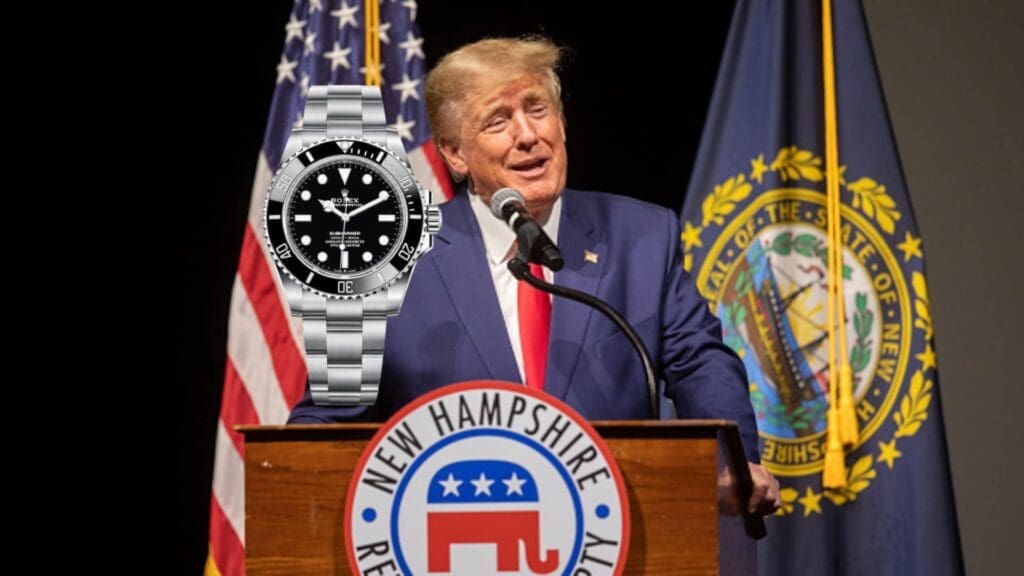 Donald Trump shares his thoughts on the Rolex Submariner with us. Well, sort of…