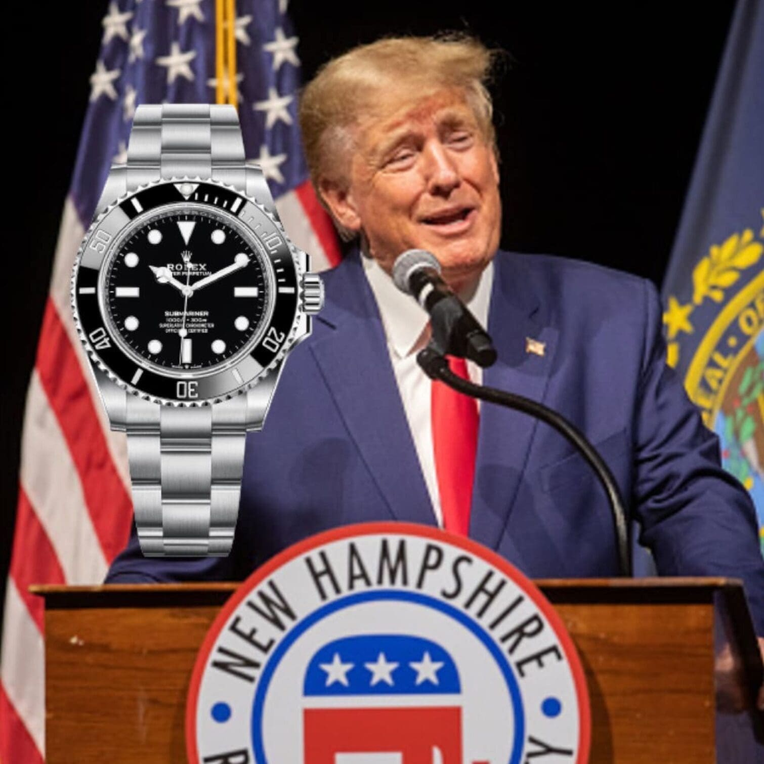 Donald Trump shares his thoughts on the Rolex Submariner with us. Well, sort of…