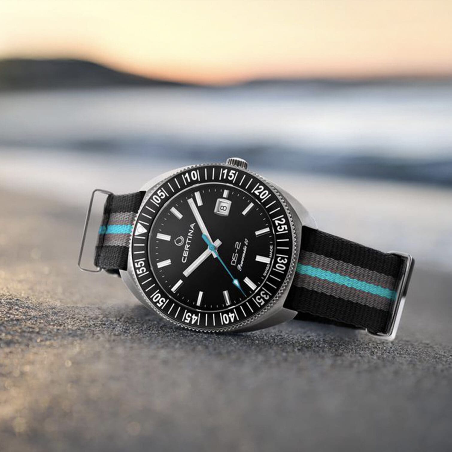INTRODUCING: The Certina DS-2 Turning Bezel is a cushion-cased diver with a touch of retro flair