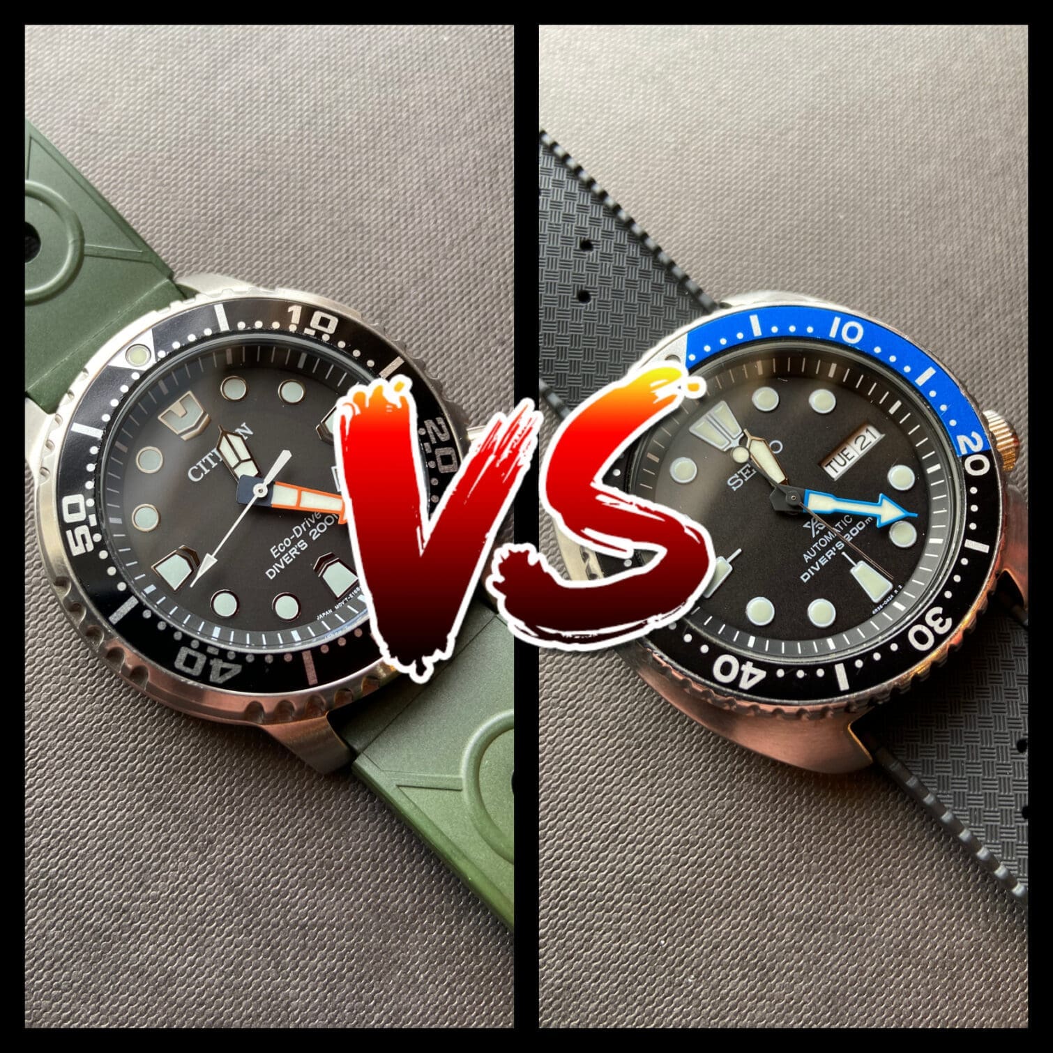 VERSUS: The Seiko Prospex Turtle takes on the Citizen Promaster Dive for entry-level underwater supremacy