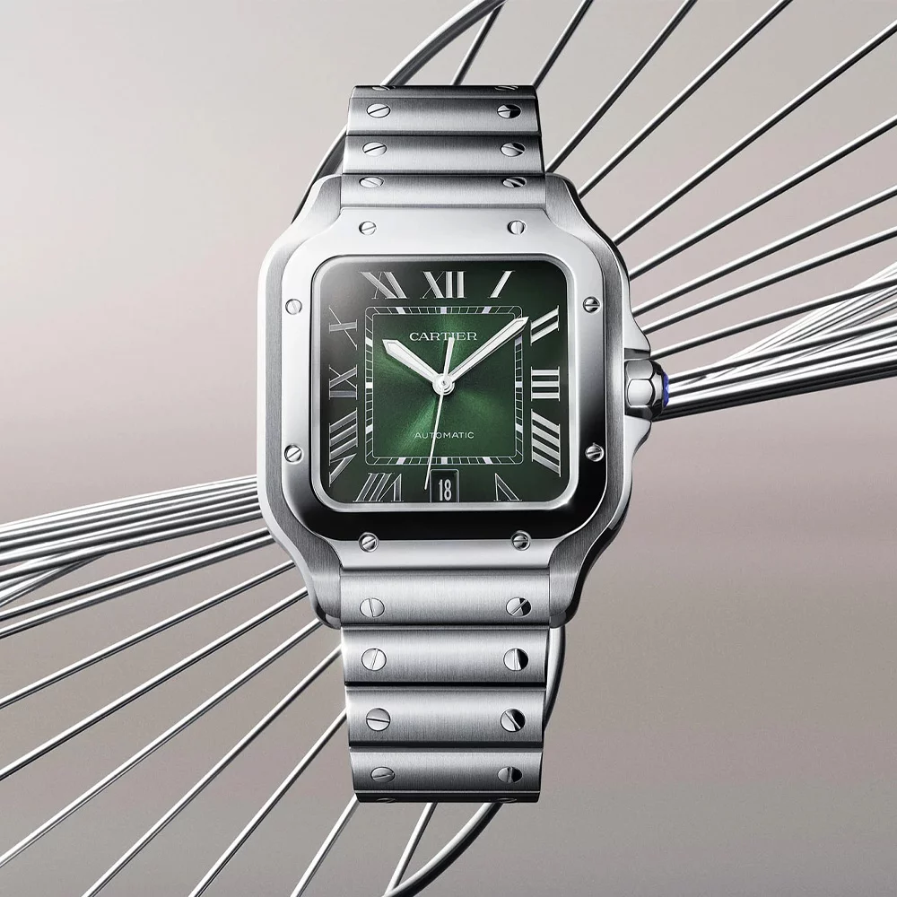 The smoky, sultry green Santos de Cartier novelties - Time and Tide Watches