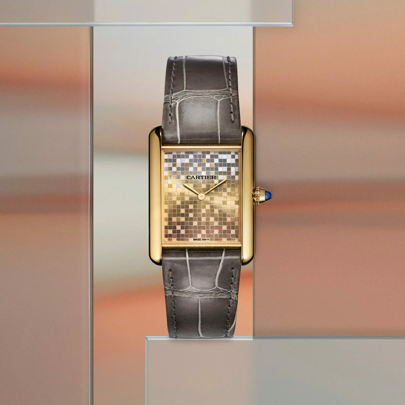 The new Cartier Tank Louis Cartier collection is all about mosaics,  lacquer, and gold - Time and Tide Watches