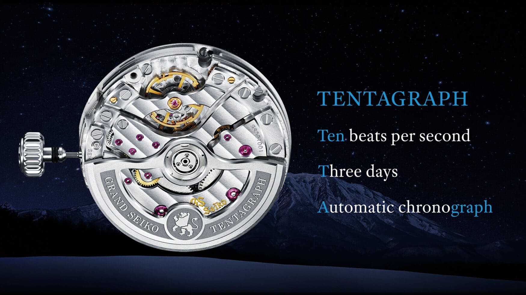 tentagraph ten beats per second three days automatic chronograph