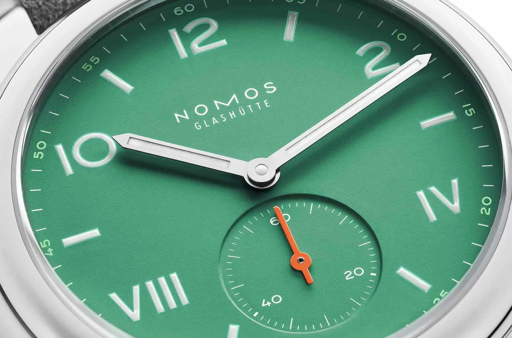 INTRODUCING: The Nomos Club Campus Electric Green and Cream Coral - Time  and Tide Watches