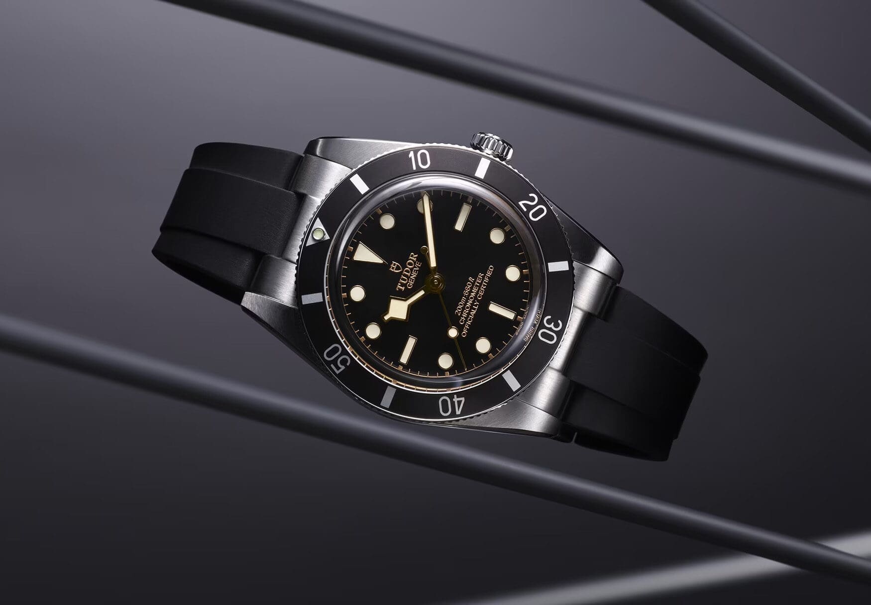 Tudor Black Bay 54 on rubber strap