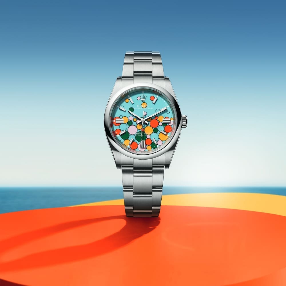 The Rolex Oyster Perpetual Celebration has a bubbly personality