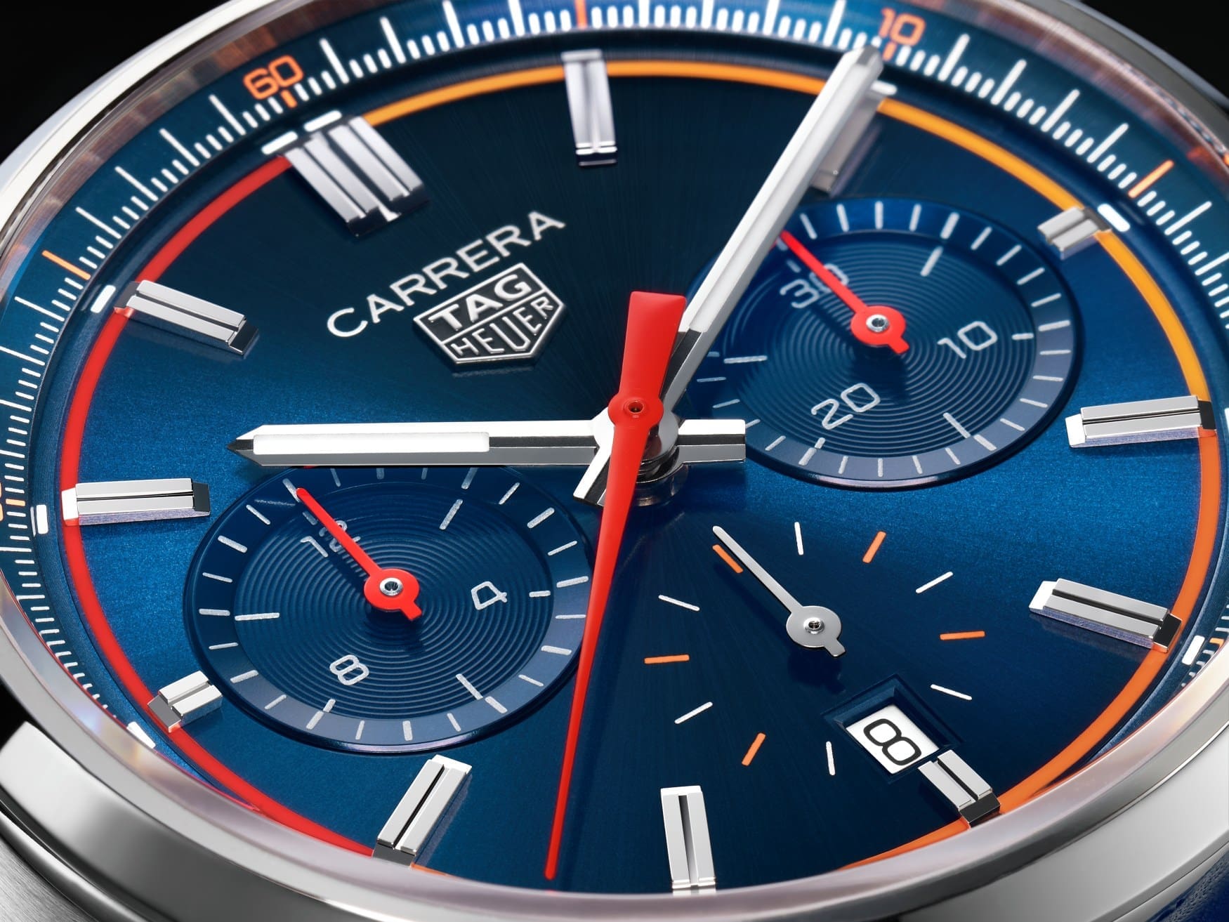 42mm TAG Heuer Carrera Chronograph blue dial