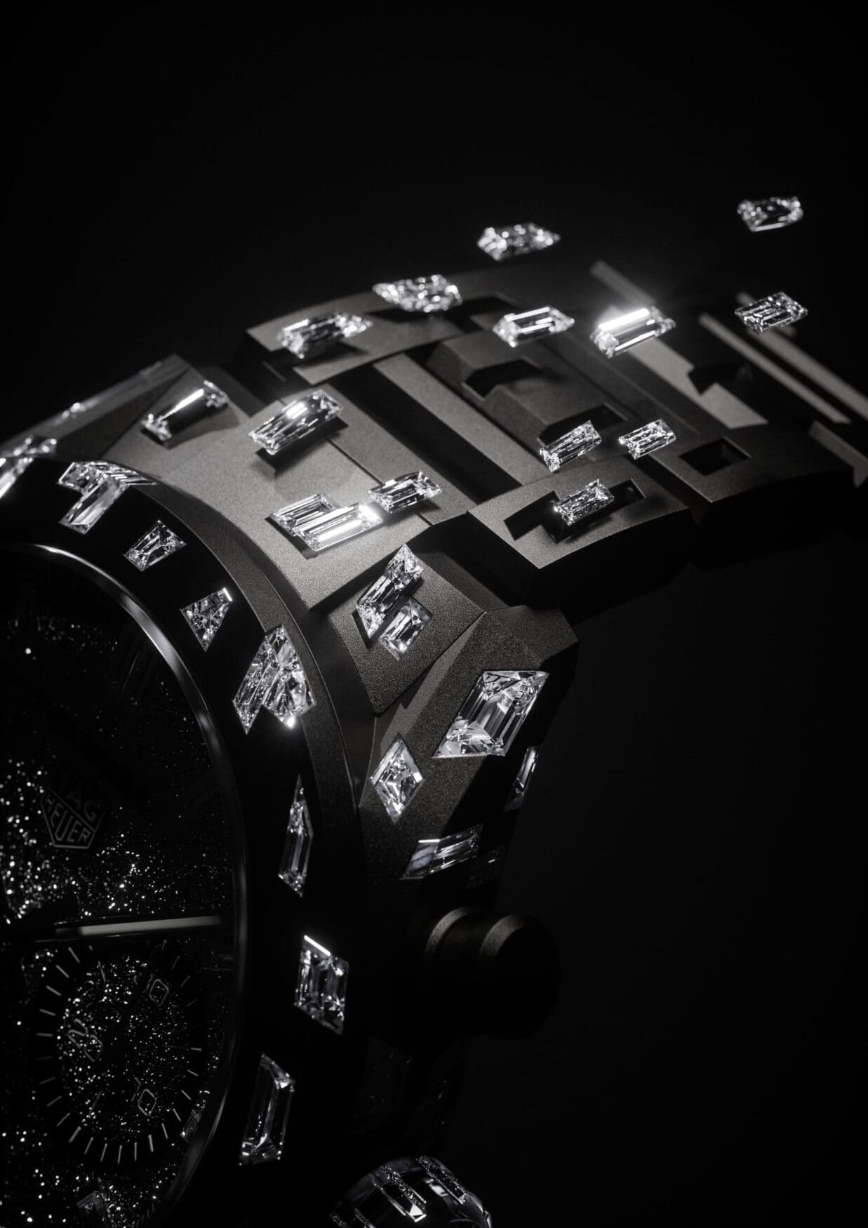 TAG Heuer Carrera Plasma Diamant dAvant-Garde Chronograph Tourbillon 44mm bracelet diamonds