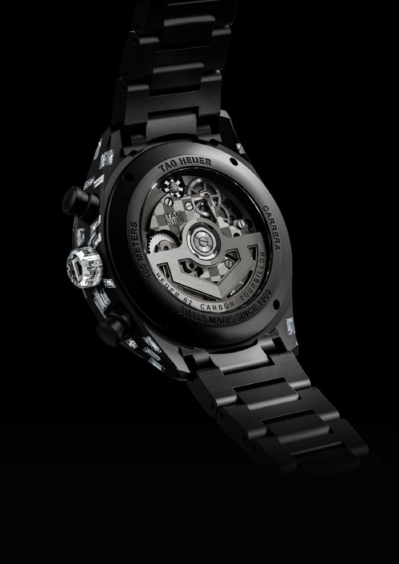 TAG Heuer Carrera Plasma Diamant d'Avant-Garde Chronograph Tourbillon 44mm caseback