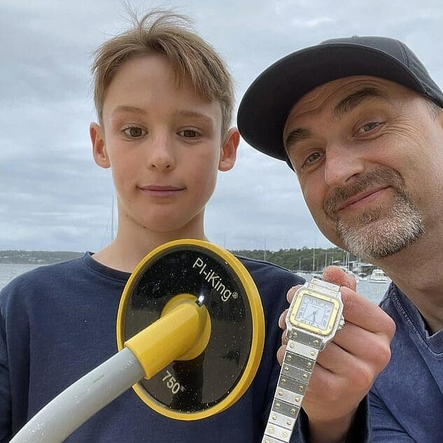 10-year-old treasure hunter at a Sydney beach reunites lost 1975 Cartier Santos with its owner