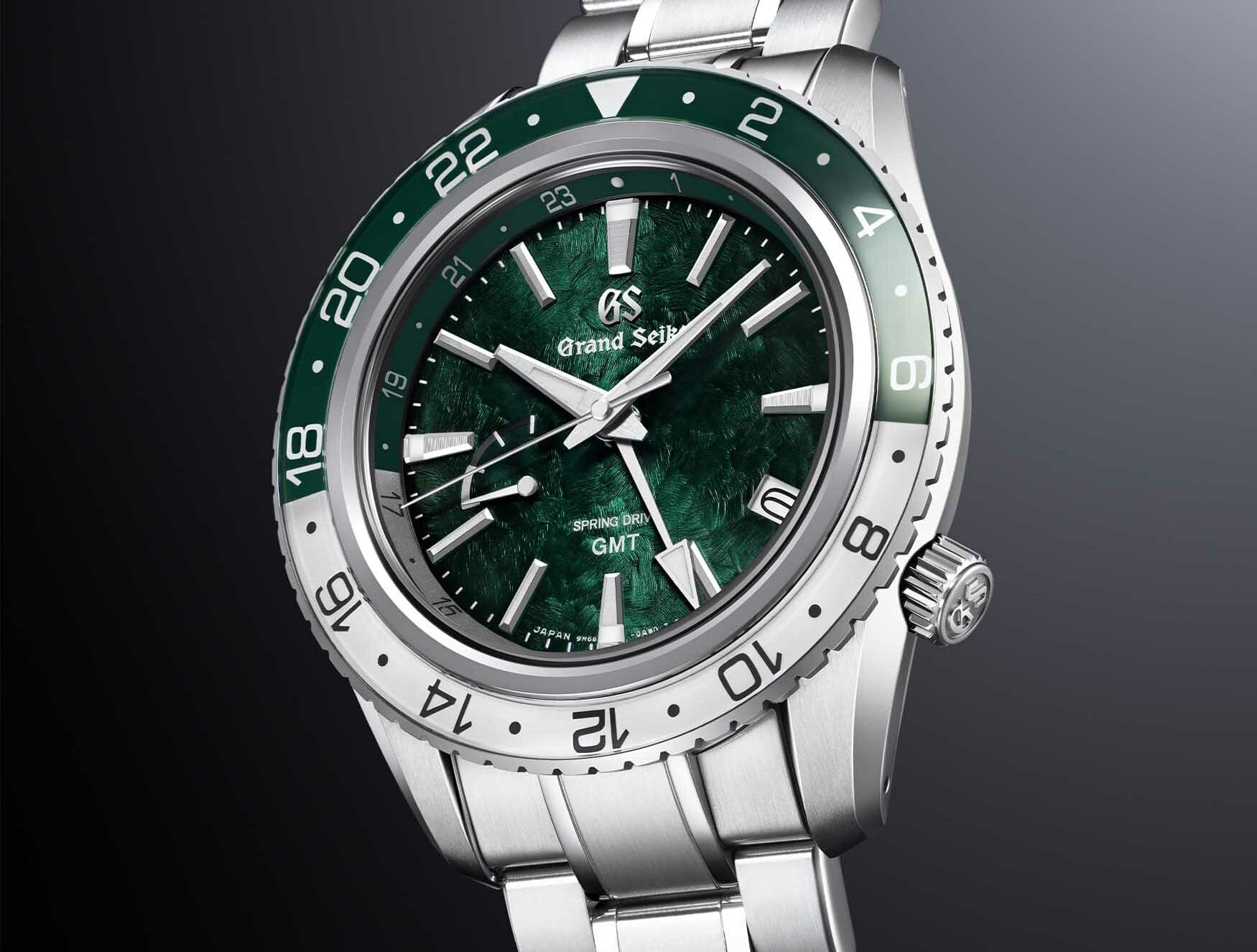 The Grand Seiko SBGE295 Mt. Hotaka Peaks GMT is inspired by lush