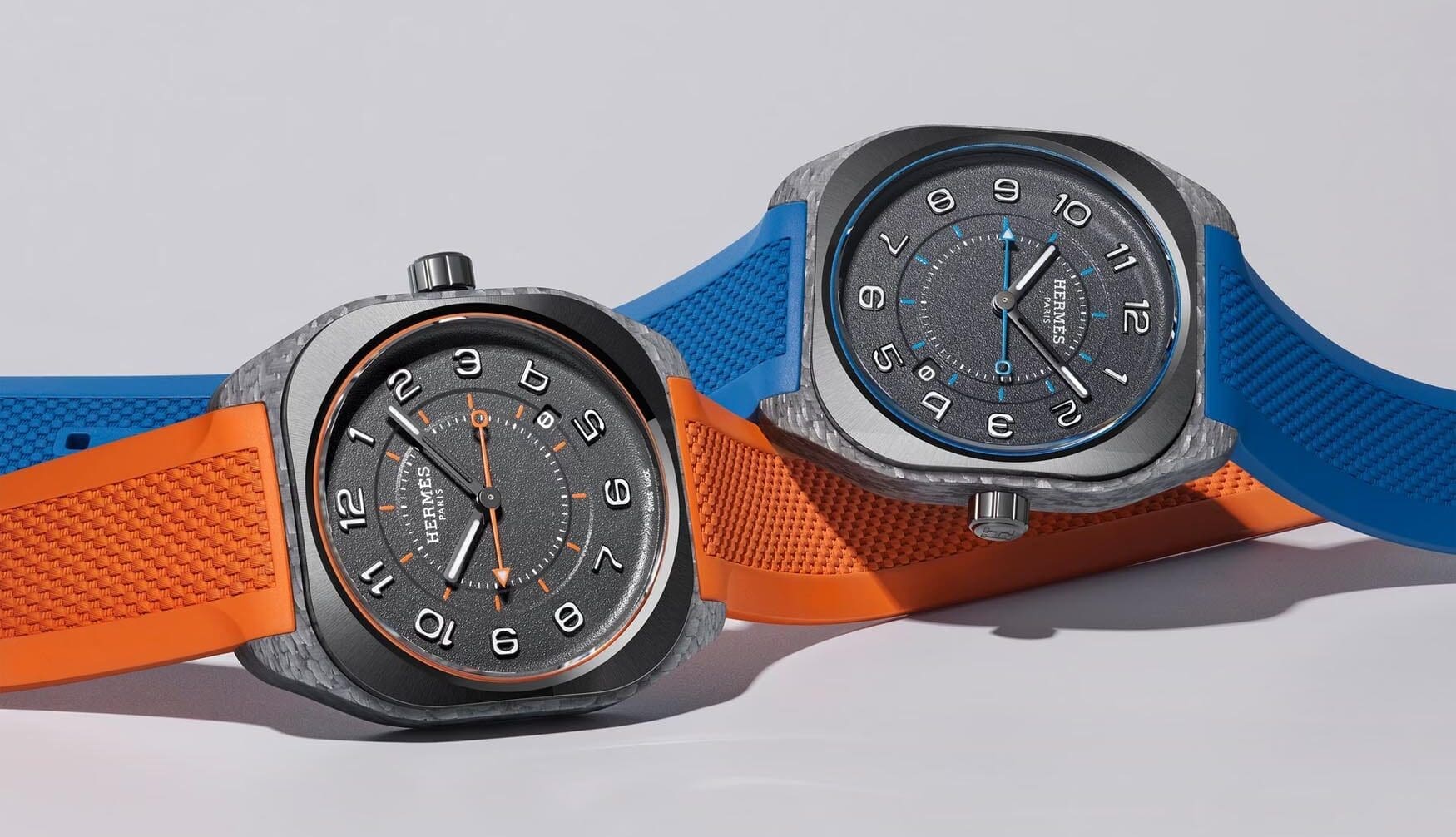 Hermès spices up the H08 collection with new colours, composite cases and a  monopusher chronograph