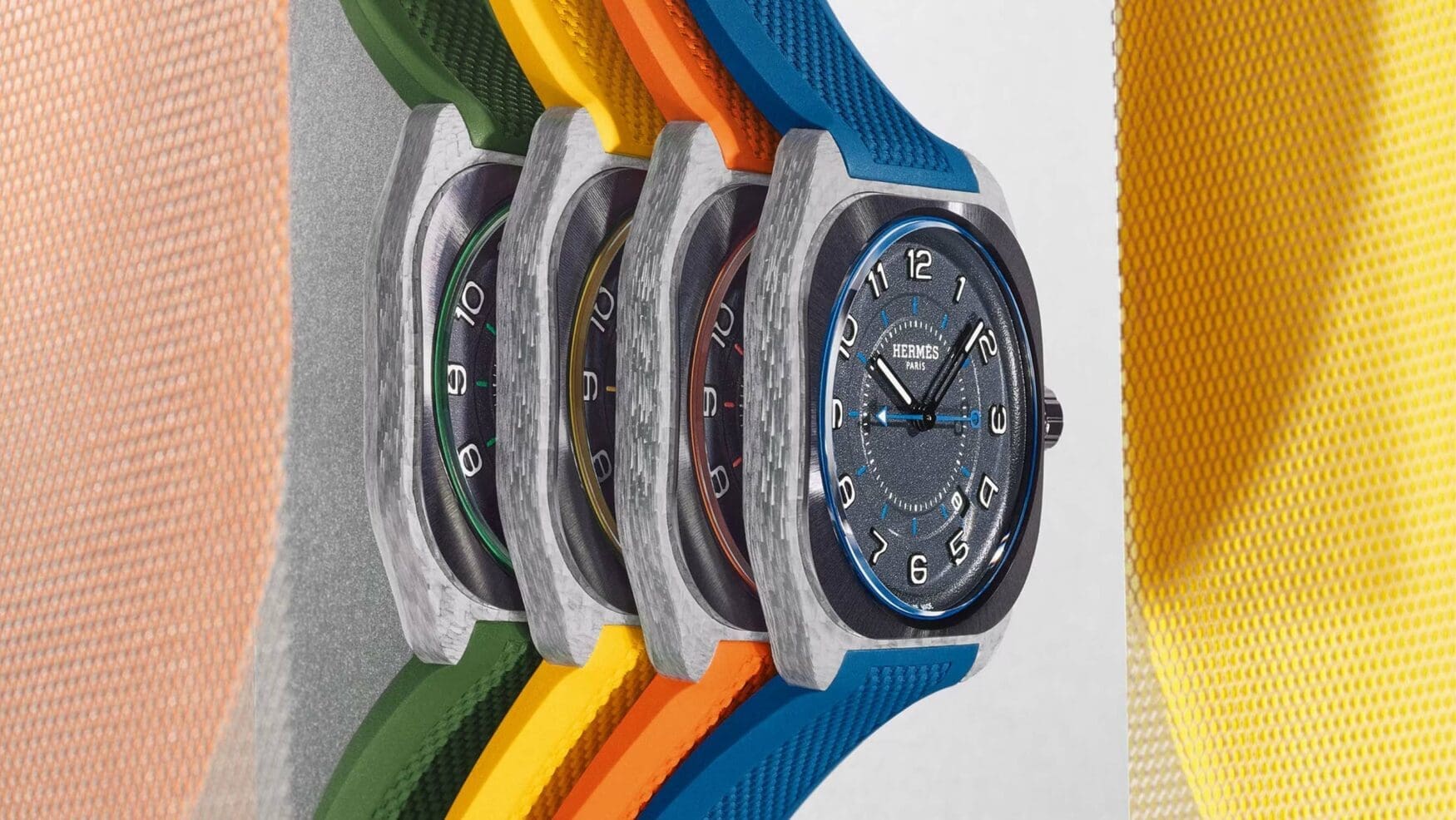 Hermès spices up the H08 collection with new colours, composite cases and a monopusher chronograph