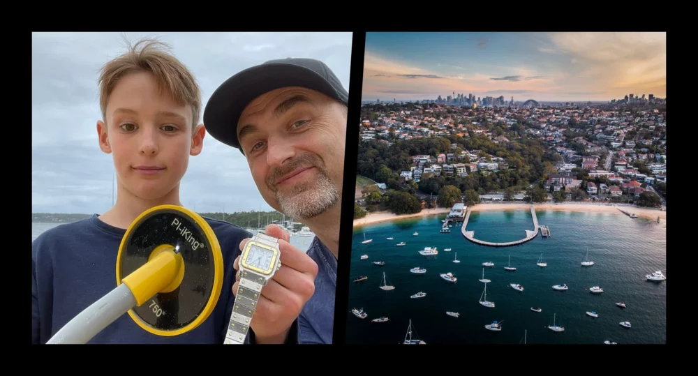 10-year-old treasure hunter at a Sydney beach reunites lost 1975 Cartier Santos with its owner