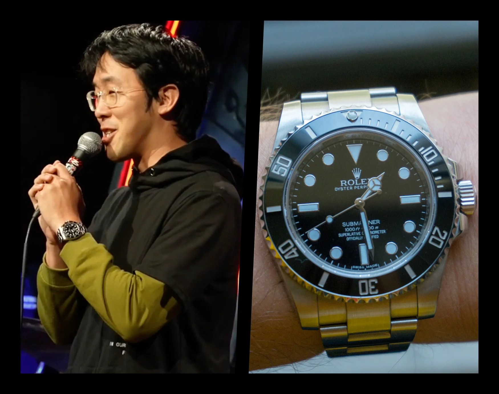 Luxury watches are now a rite of passage symbol for comedians