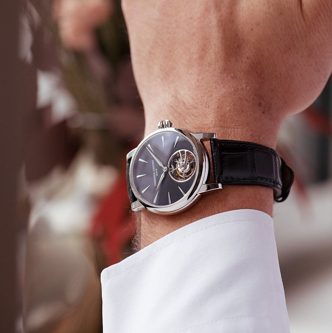 The Frederique Constant Classic Tourbillon Manufacture Steel takes the value proposition a step further