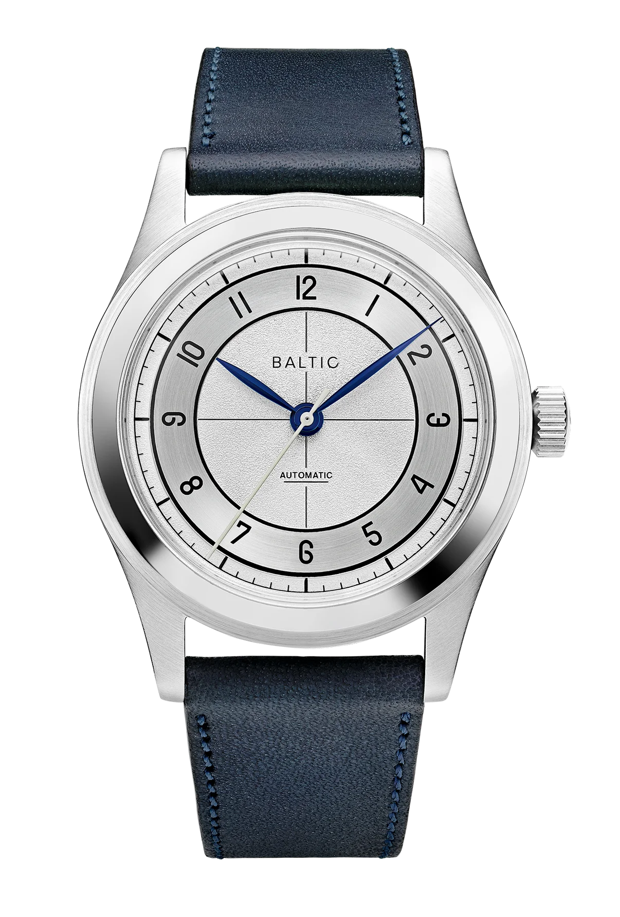 Baltic HMS 002 Silver - Stitched Navy Blue Strap