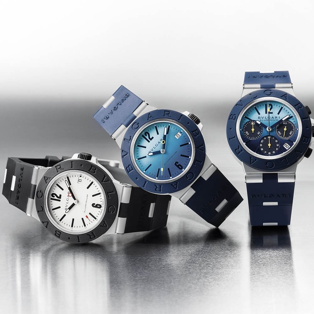 The new Bulgari Aluminium collection adds bigger cases and fresh colours