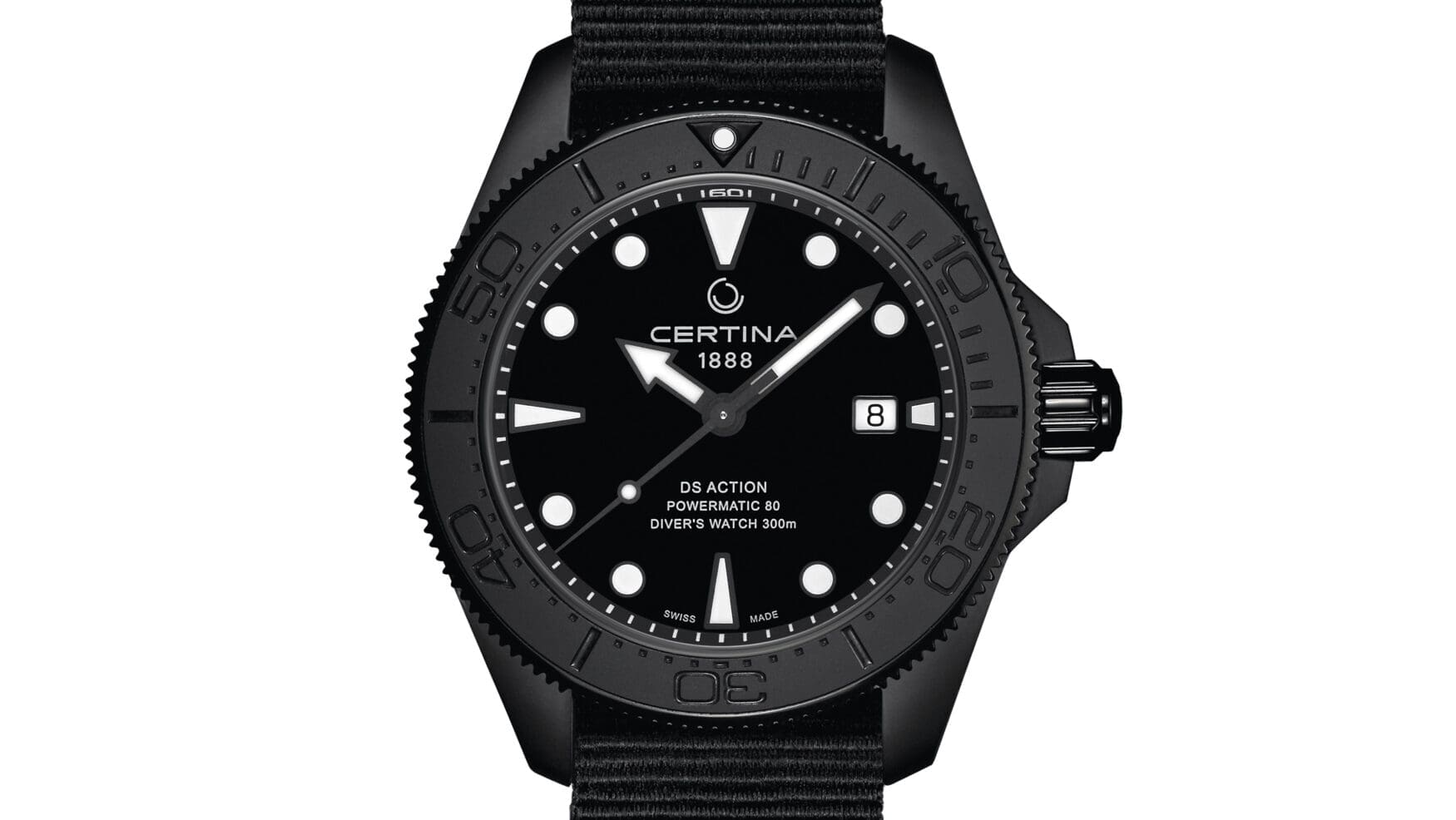 The Certina DS Action Diver takes a trip to the darkside