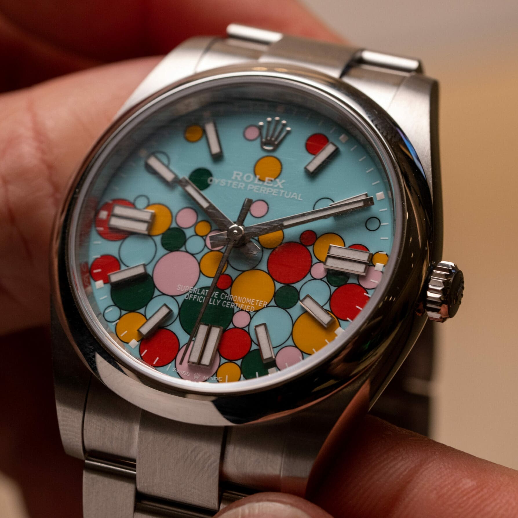 The Rolex Oyster Perpetual Celebration Dial is starting to hit the secondary market. Shocker, it is priced high…