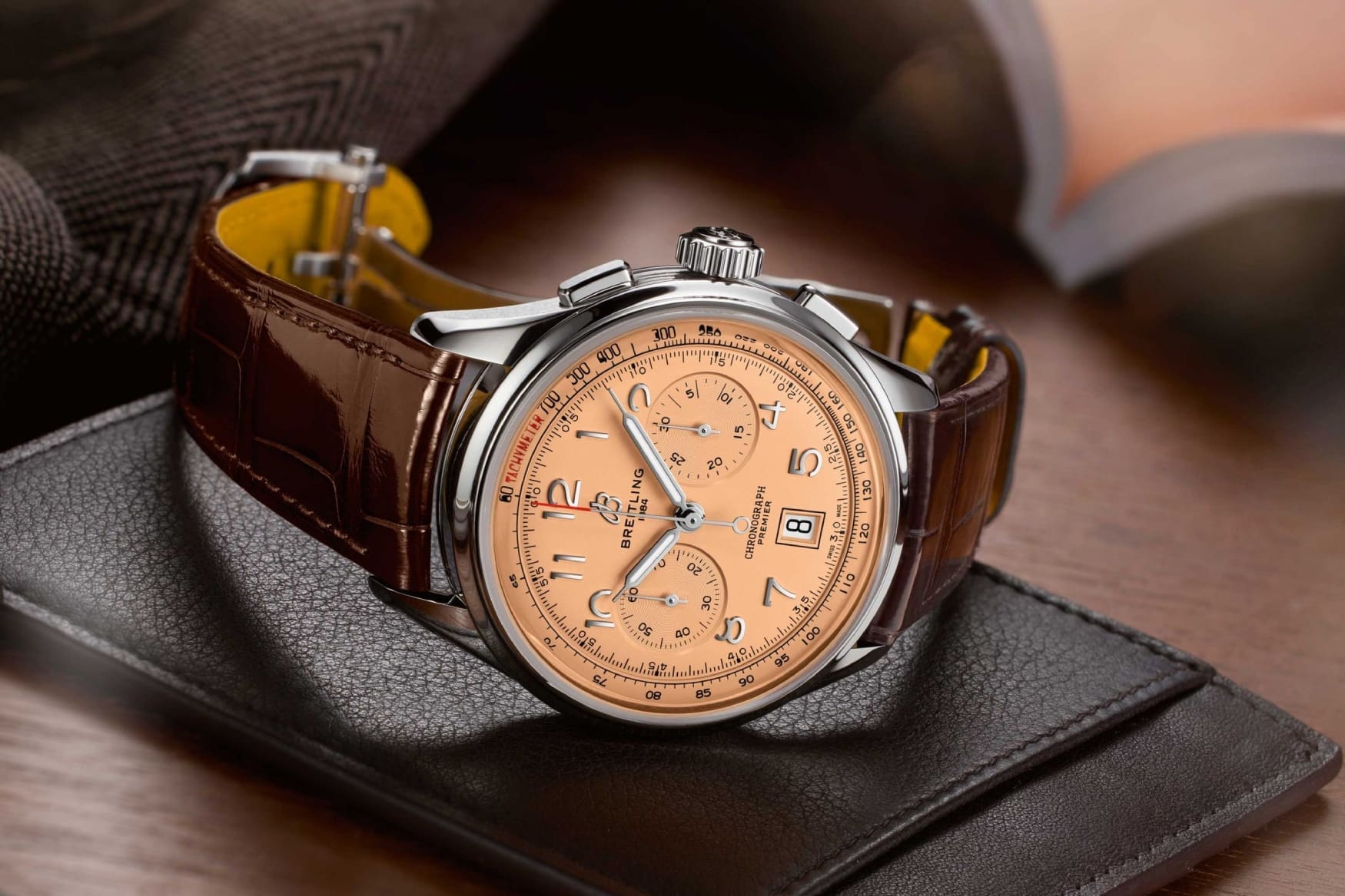 breitling premier b01 chronograph 42 salmon