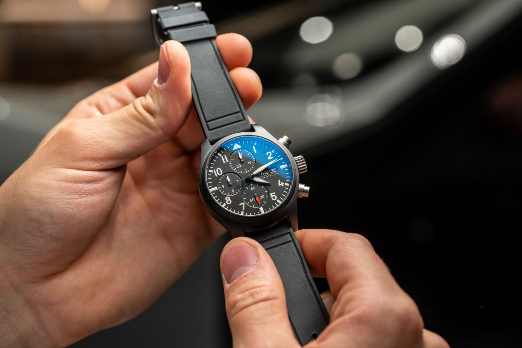 IWC is stealthy in ceramic for the Pilot’s Watch Chronograph Top Gun