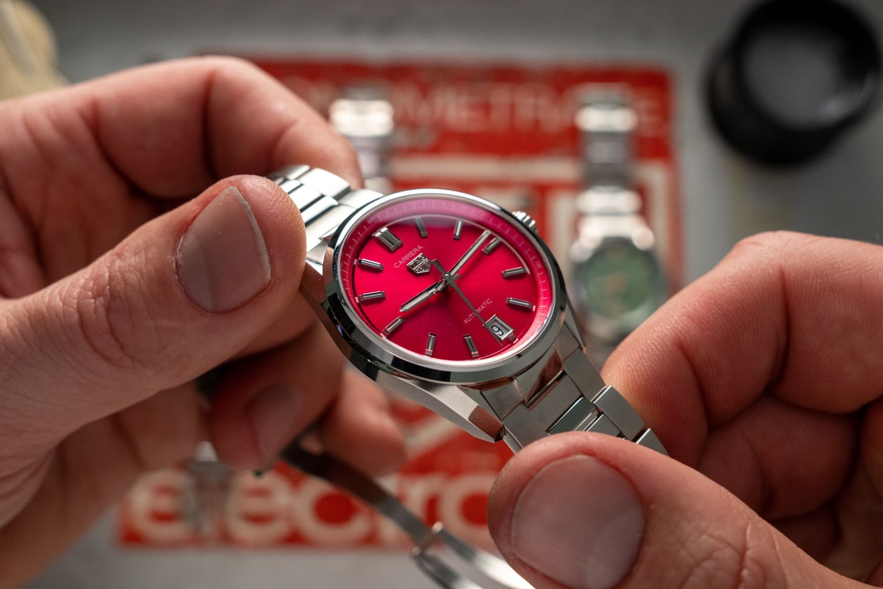 tag heuer carrera automatic date 36 pink