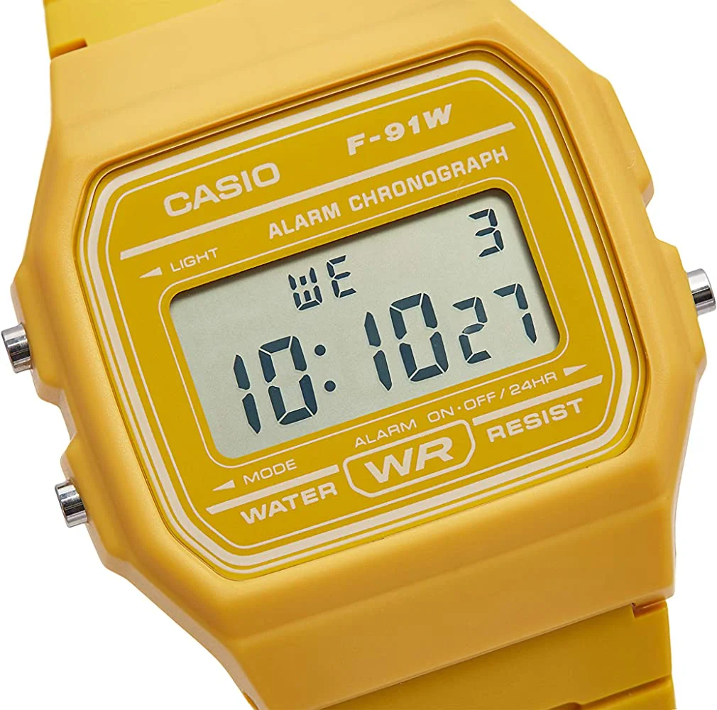 Casio Men's Classic Digital Quartz Alarm Stopwatch Black Resin Watch F –  shopemco