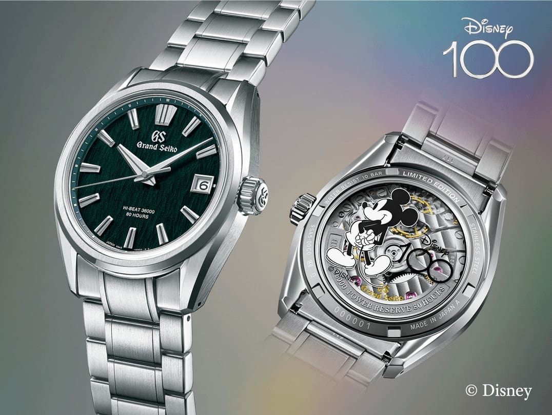 FRIDAY WIND DOWN: Grand Seiko remix their Green Birch with Mickey Mouse for Disney 100th celebrations