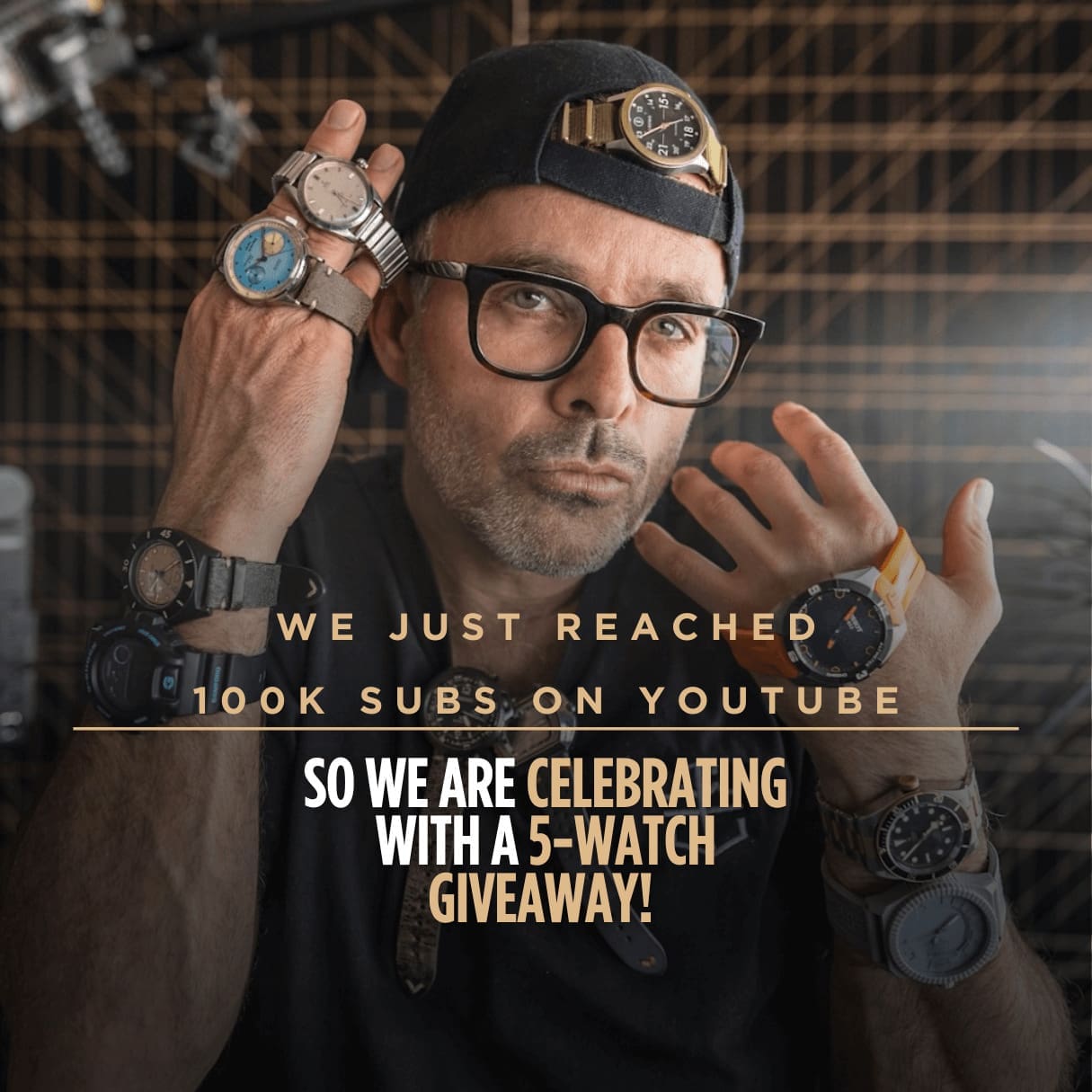 We just reached 100K subs on YouTube! So we’re celebrating with a 5 WATCH GIVEAWAY. Here is how to enter…