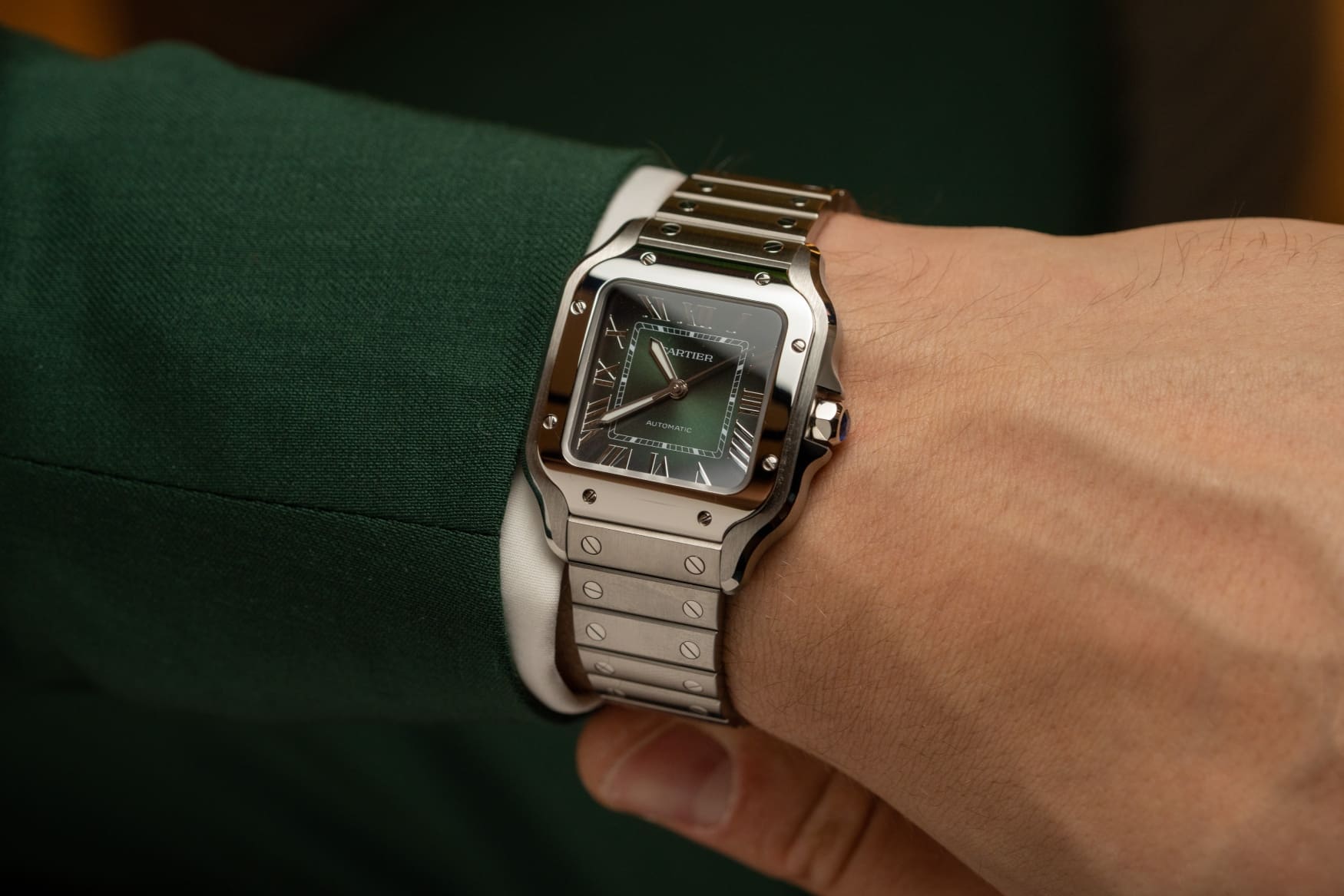 cartier santos de cartier green 1