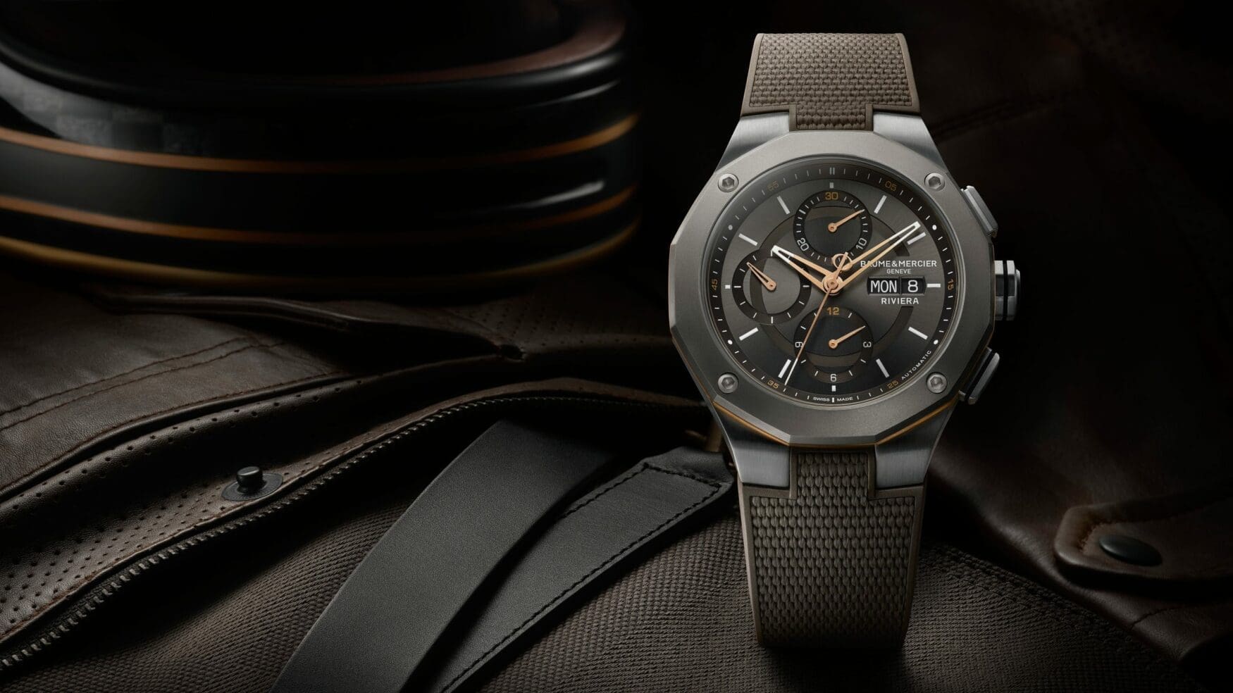 Baume & Mercier updates the Riviera Chronograph with warm, two-tone hues