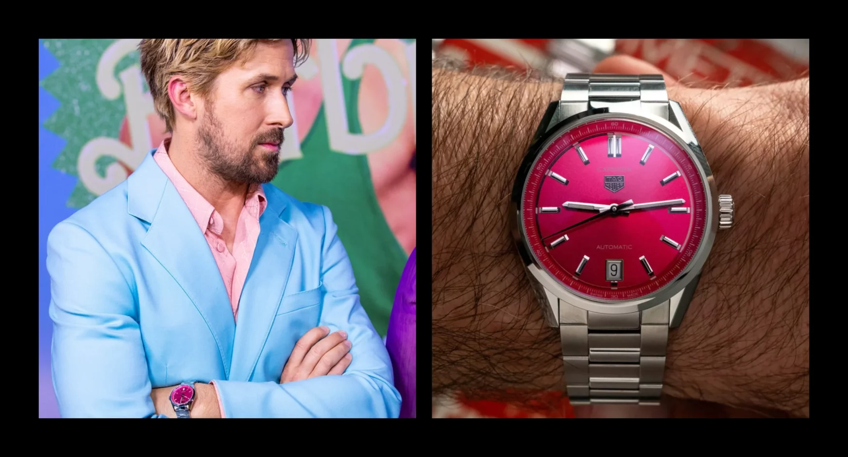 Ryan Gosling wears the perfect TAG Heuer for Barbie movie premiere