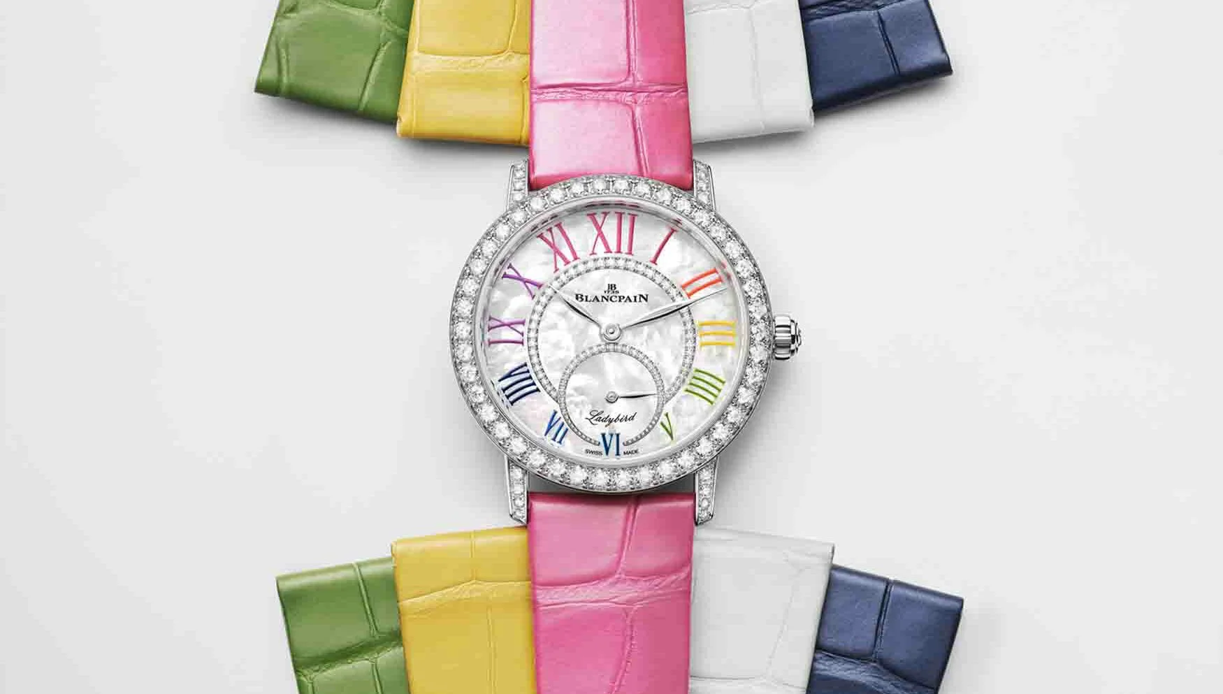 The new rainbow Blancpain Ladybird Colors offer a playful sense of