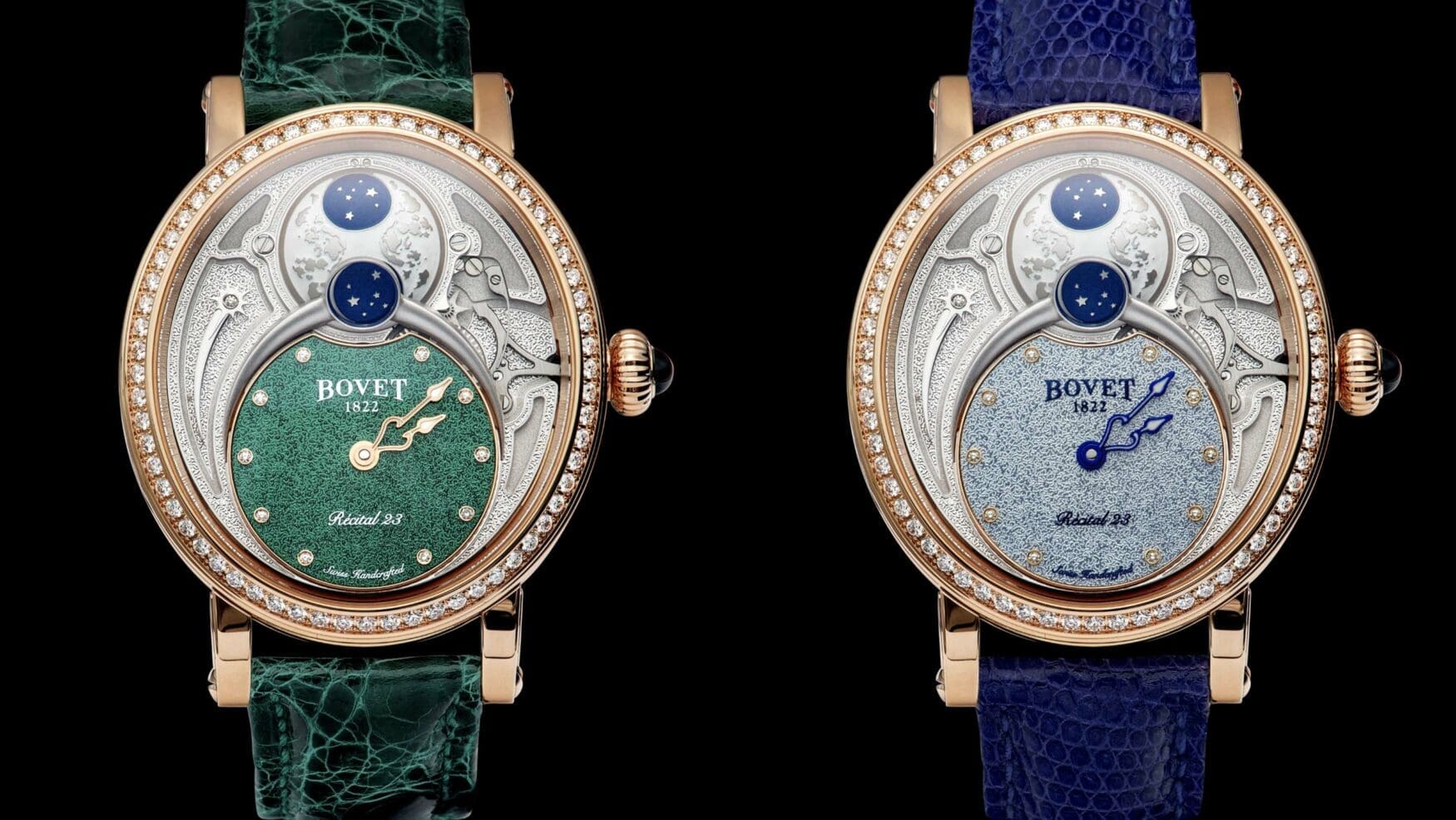 The new Bovet 1822 Récital 23 in green and blue is a visual extravaganza for the wrist